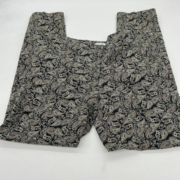J Jill Women's Paisley Ankle Dress Pants Size 8 Tall All-Over Print - Picture 1 of 4